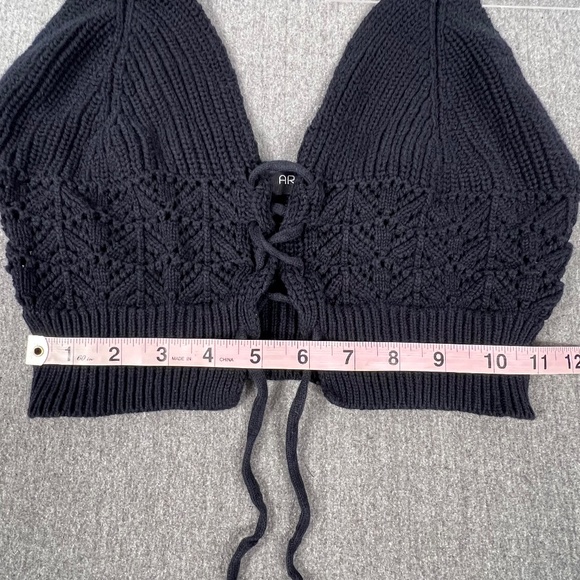 Arden B Lace Up Crochet Corset Crop Tank Top Adjustable No Size Boho Festival - Picture 9 of 9